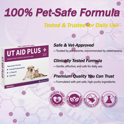 Nutriarise antibiotic free incontinence prevention supplement bottle for domestic pets