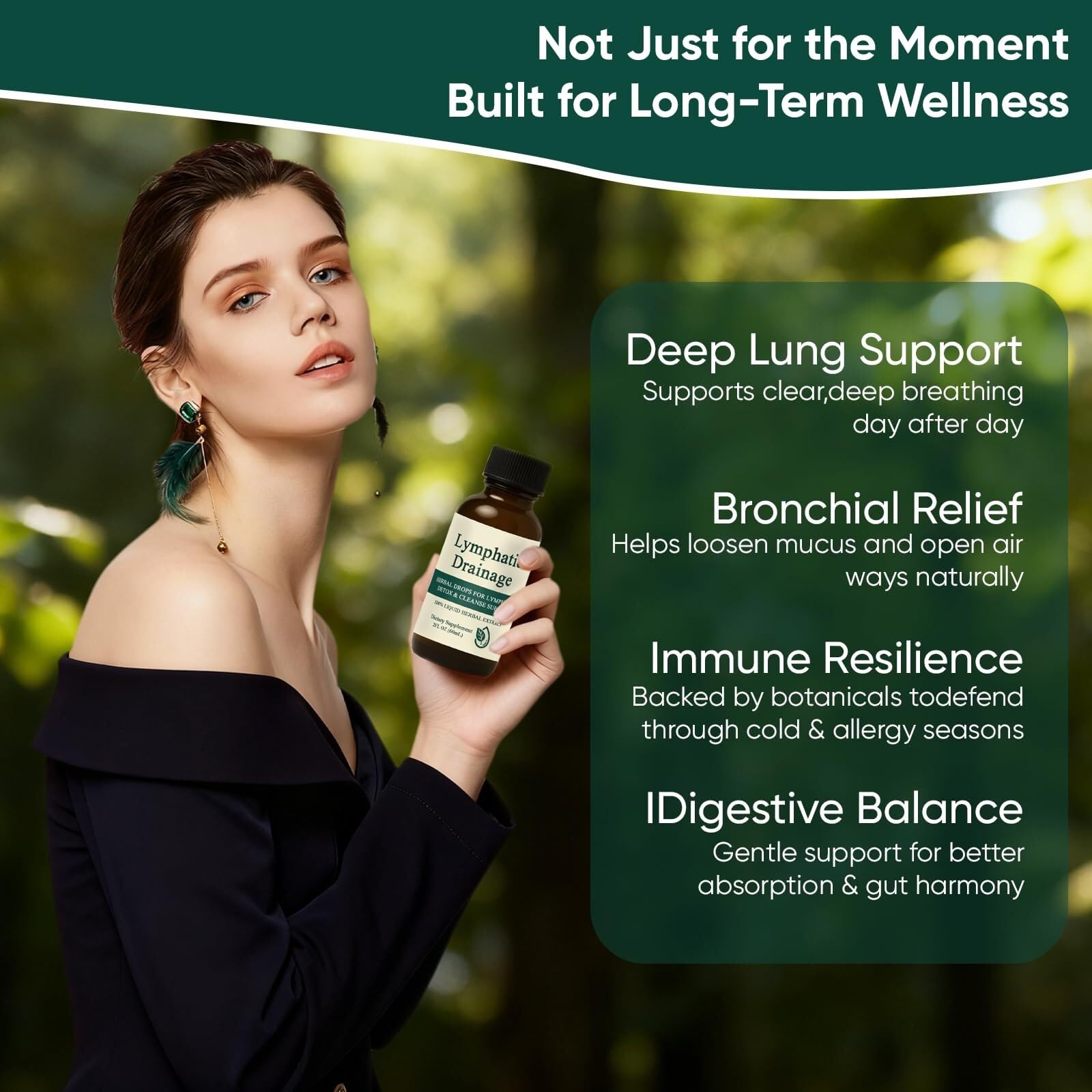 Generic Lymphatic Drainage Drops packaging box and bottle