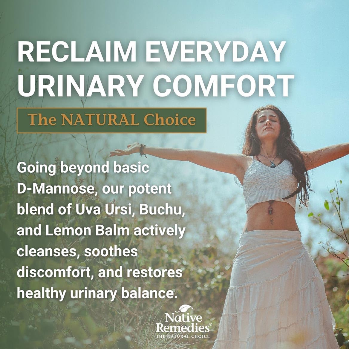 Native Remedies UTI-Clear bottle displayed on a clean wellness background