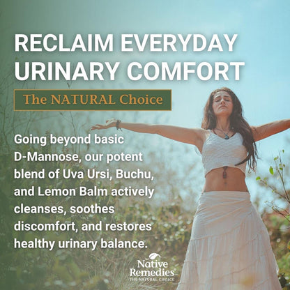Native Remedies UTI-Clear bottle displayed on a clean wellness background
