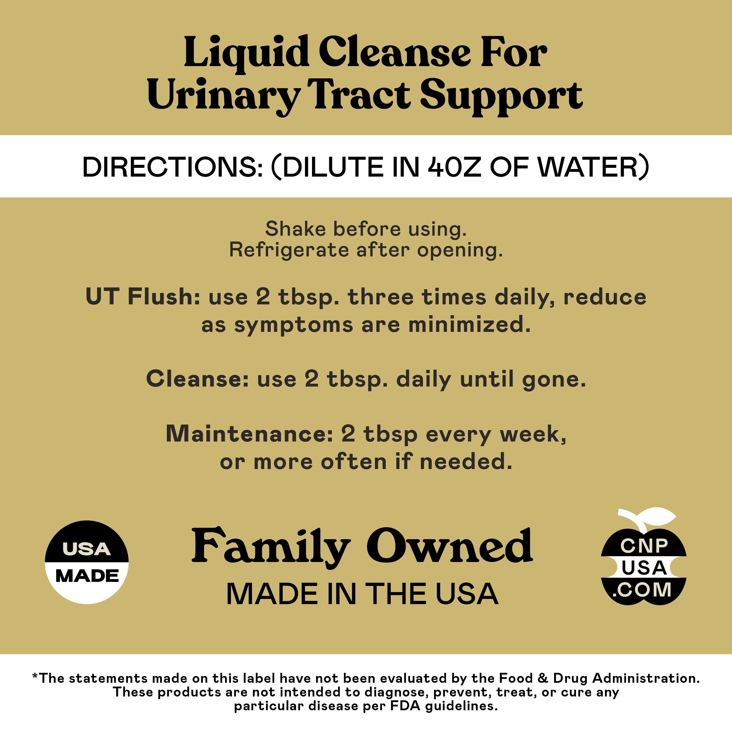 All natural liquid bladder cleanser with turmeric and apple cider vinegar