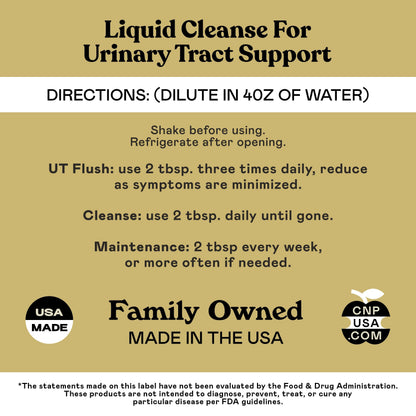 All natural liquid bladder cleanser with turmeric and apple cider vinegar
