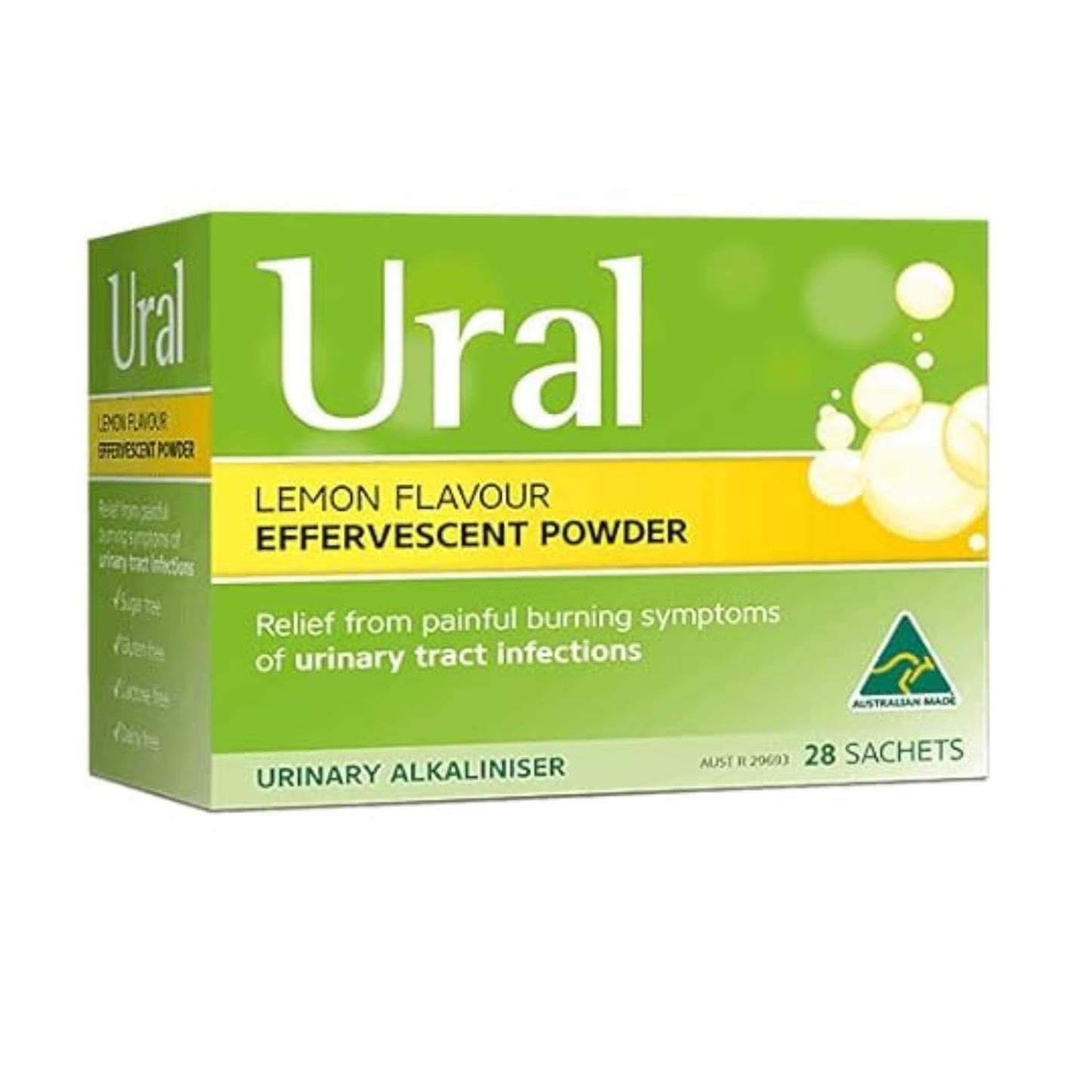 Ural effervescent powder medical supplement box for bladder comfort