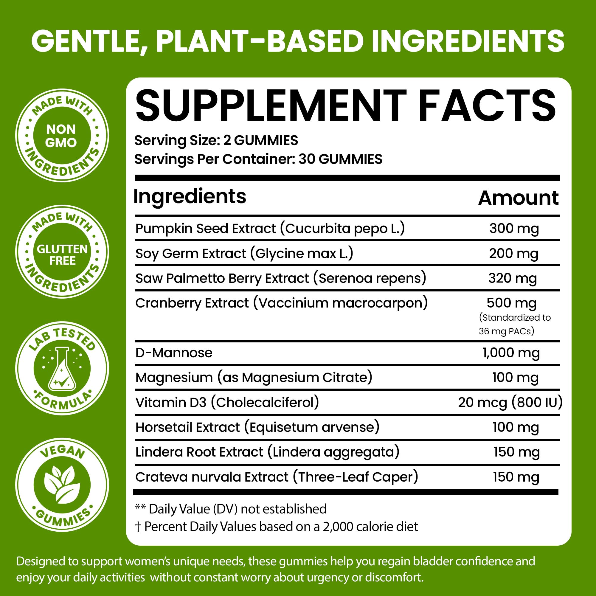 Terramed overactive bladder support wellness supplements label showing pineapple flavor details.