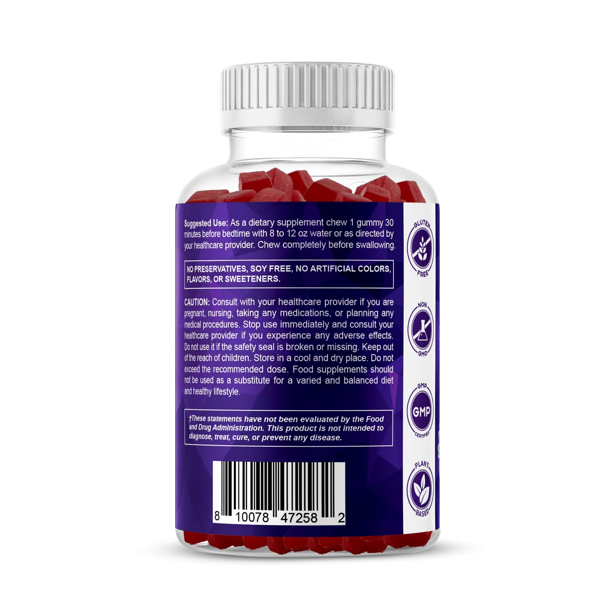 Authentic imported Vitamatic strawberry flavored sugar free sleep aid bottle