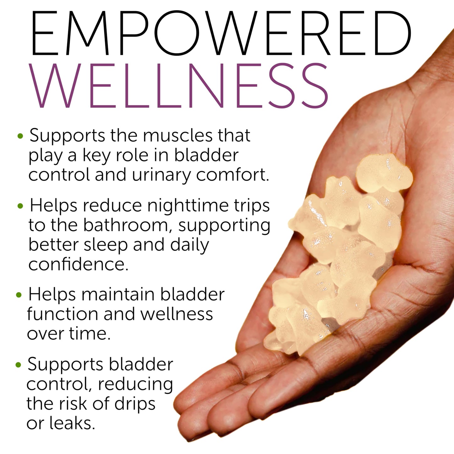 Back label of Terramed daily bladder comfort formula showing instructions and botanical ingredients.