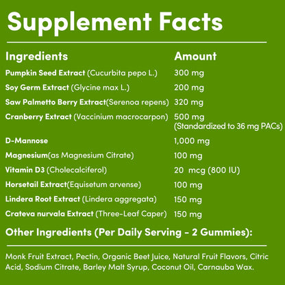Terramed urinary leakage and urgency control daily gummies for women lifestyle presentation.