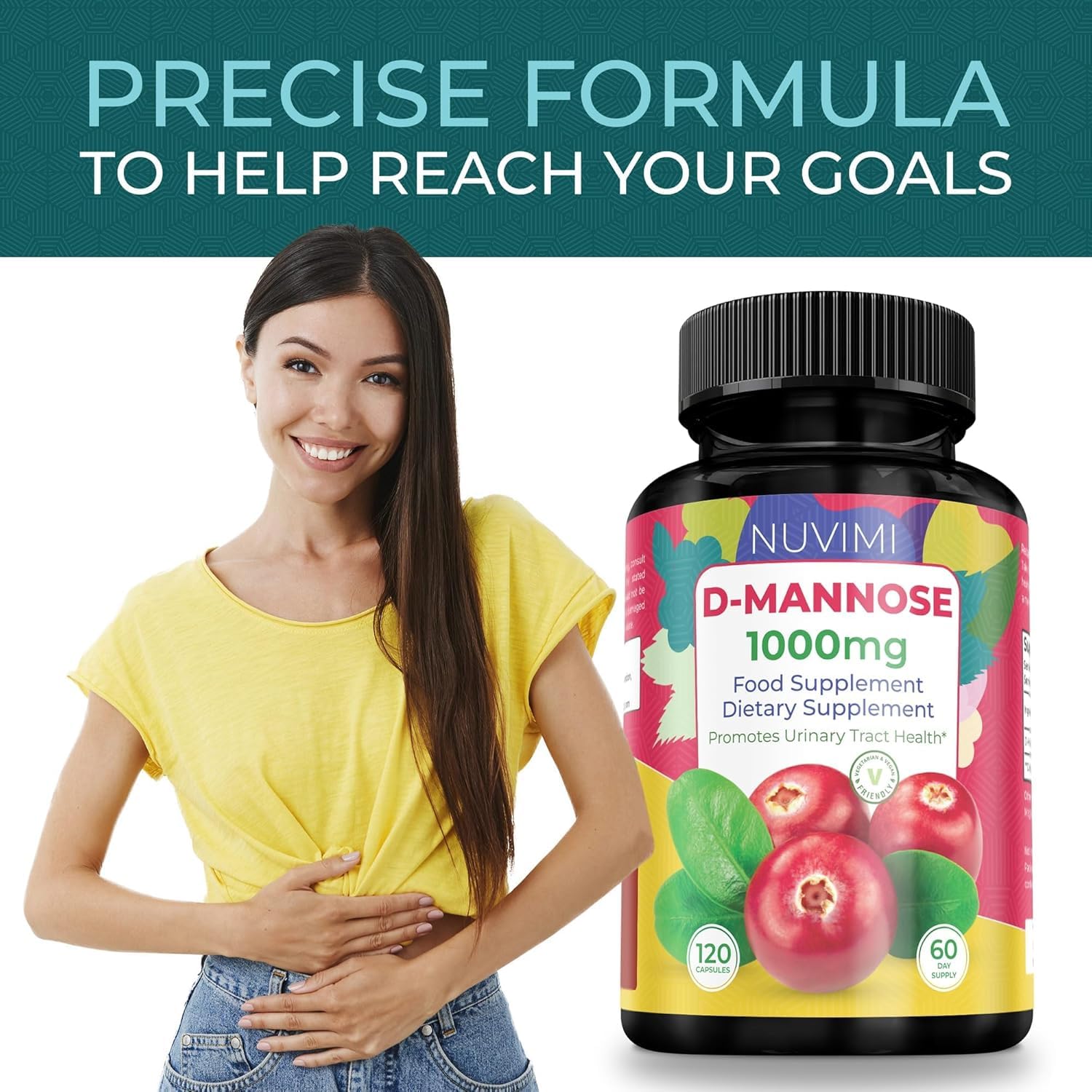 NUVIMI urinary tract health supplement facts panel and ingredient list
