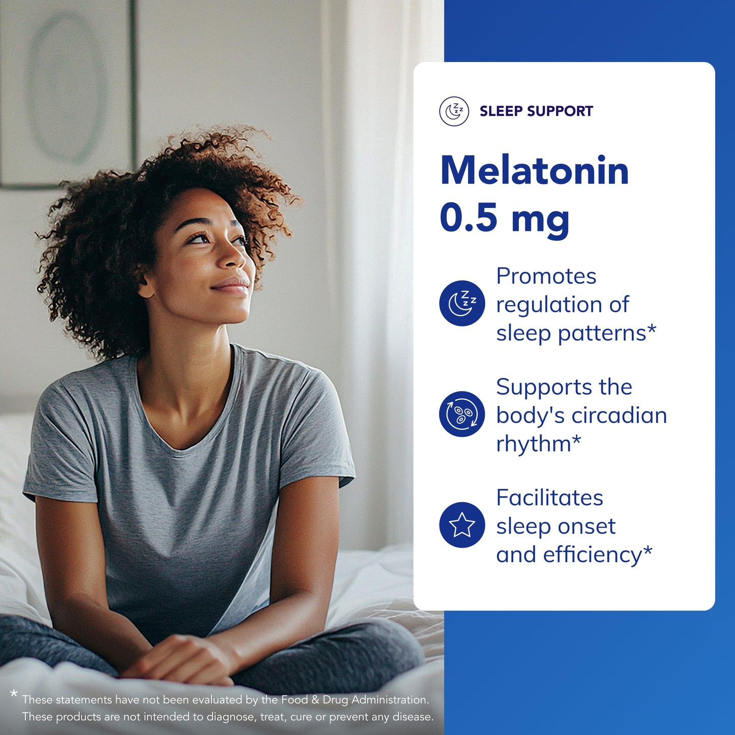 Hypoallergenic non GMO melatonin 60 capsules supplement facts panel