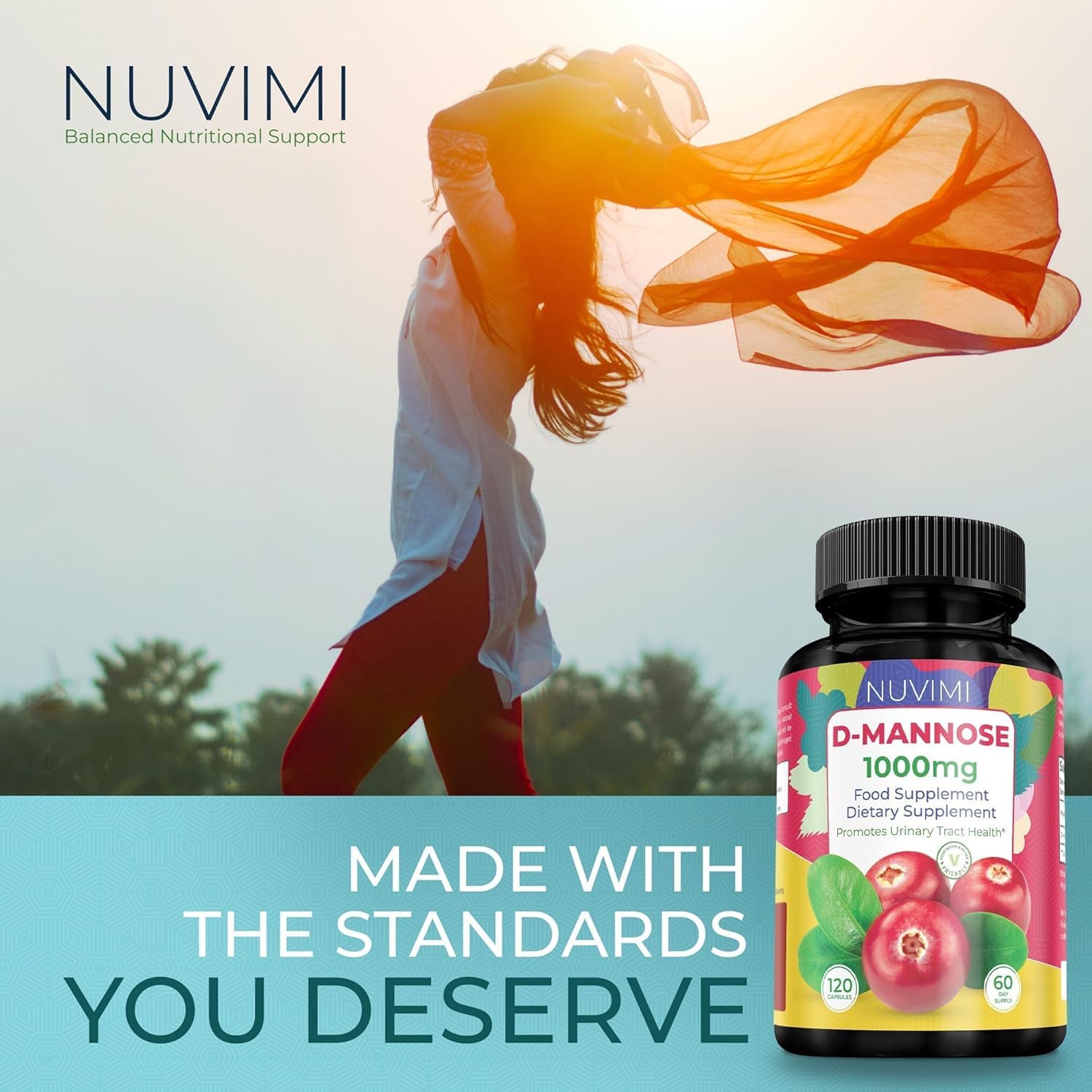 Vegan non-GMO bladder wellness capsules instructions and daily dosage view