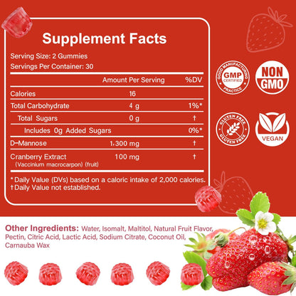 HFELIZ sugar free bladder health supplement 60 strawberry gummies lifestyle shot