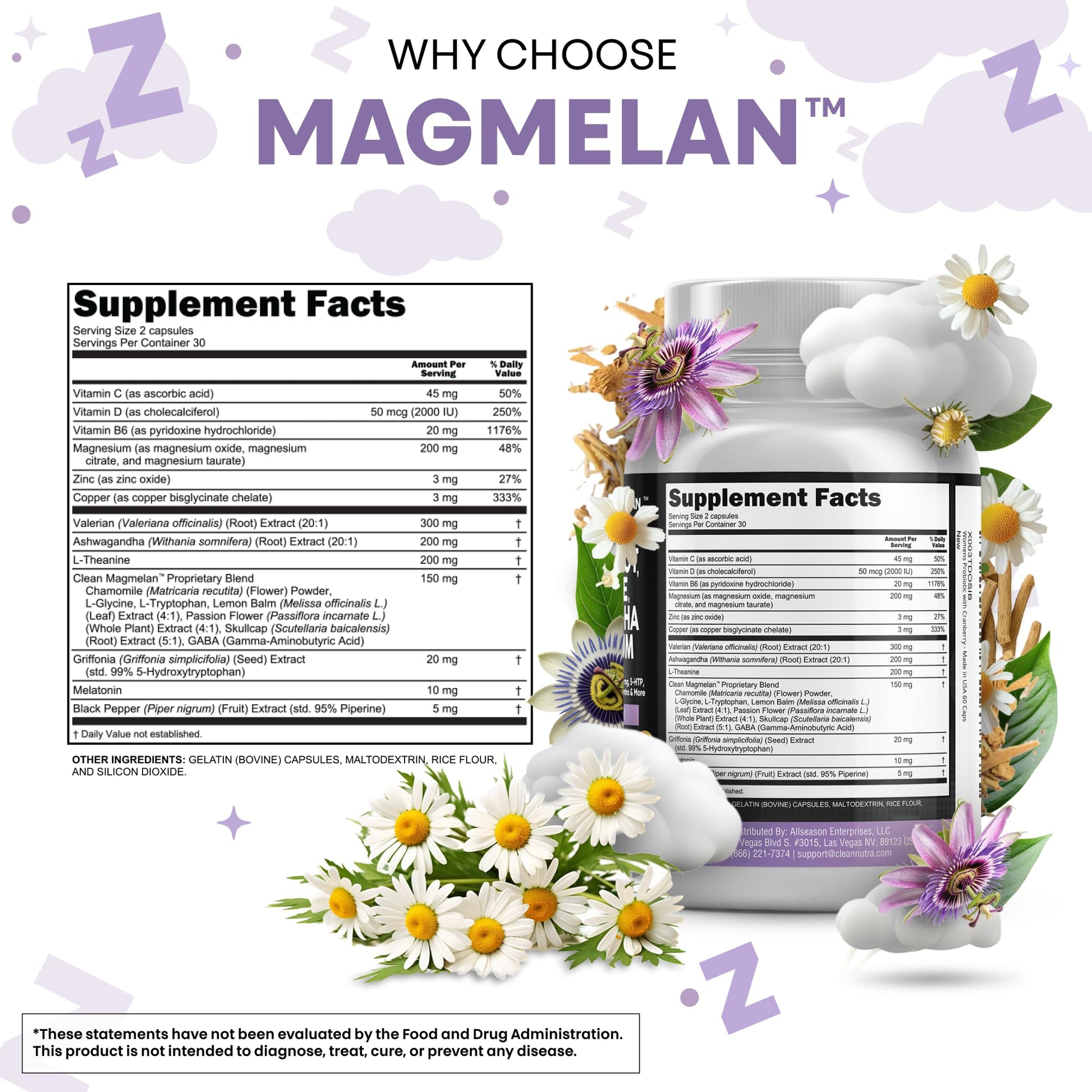Clean Nutraceuticals sleep support supplement with ashwagandha and L-theanine expiration date