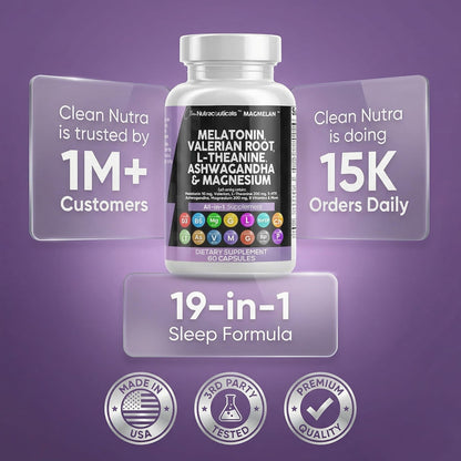 Clean Nutraceuticals sleep support capsules product details and safety warnings