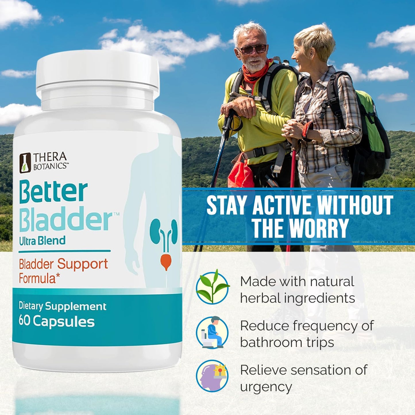 Authentic Better Bladder Ultra control packaging showing leak reduction claims
