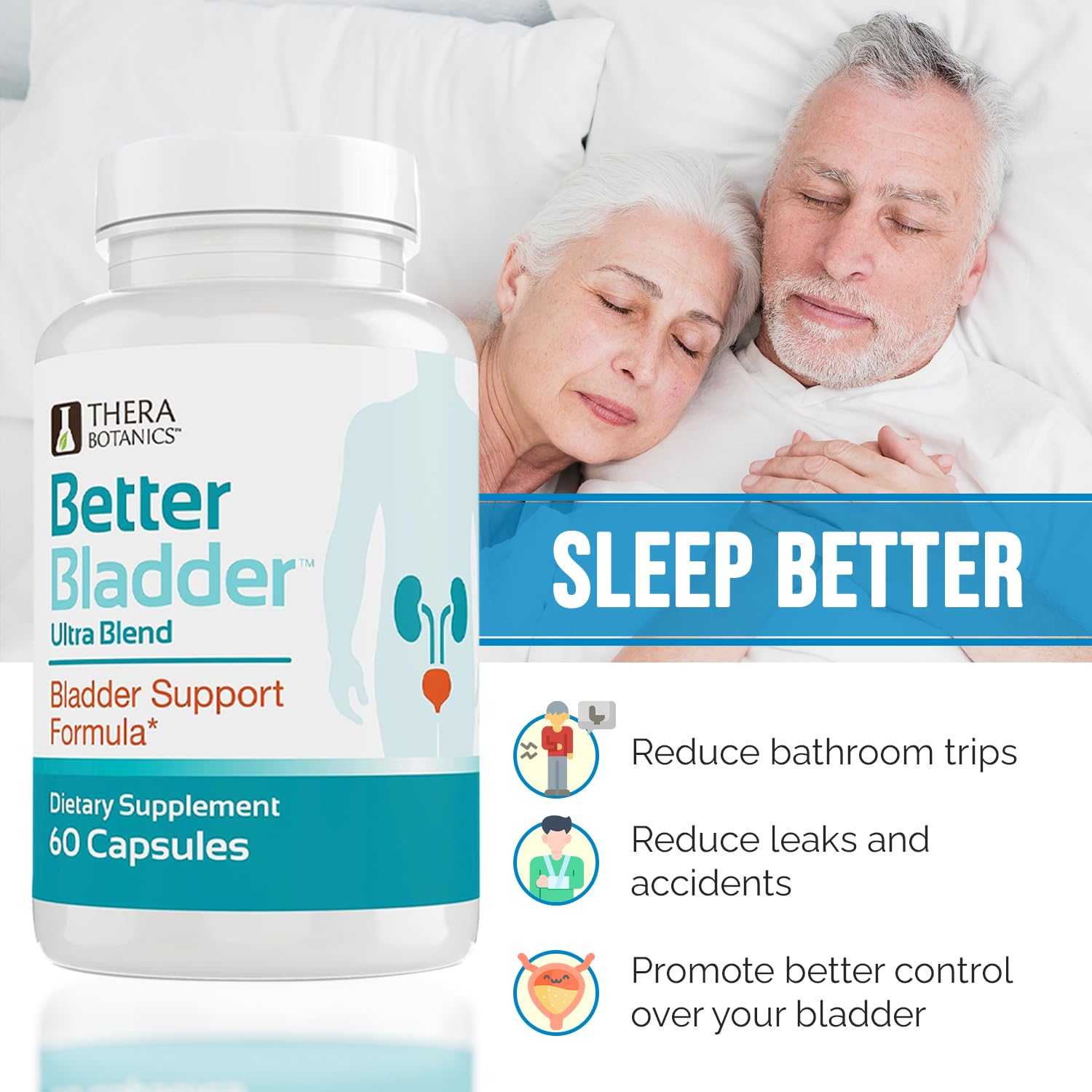 Better Bladder daily urinary health capsules imported from the USA