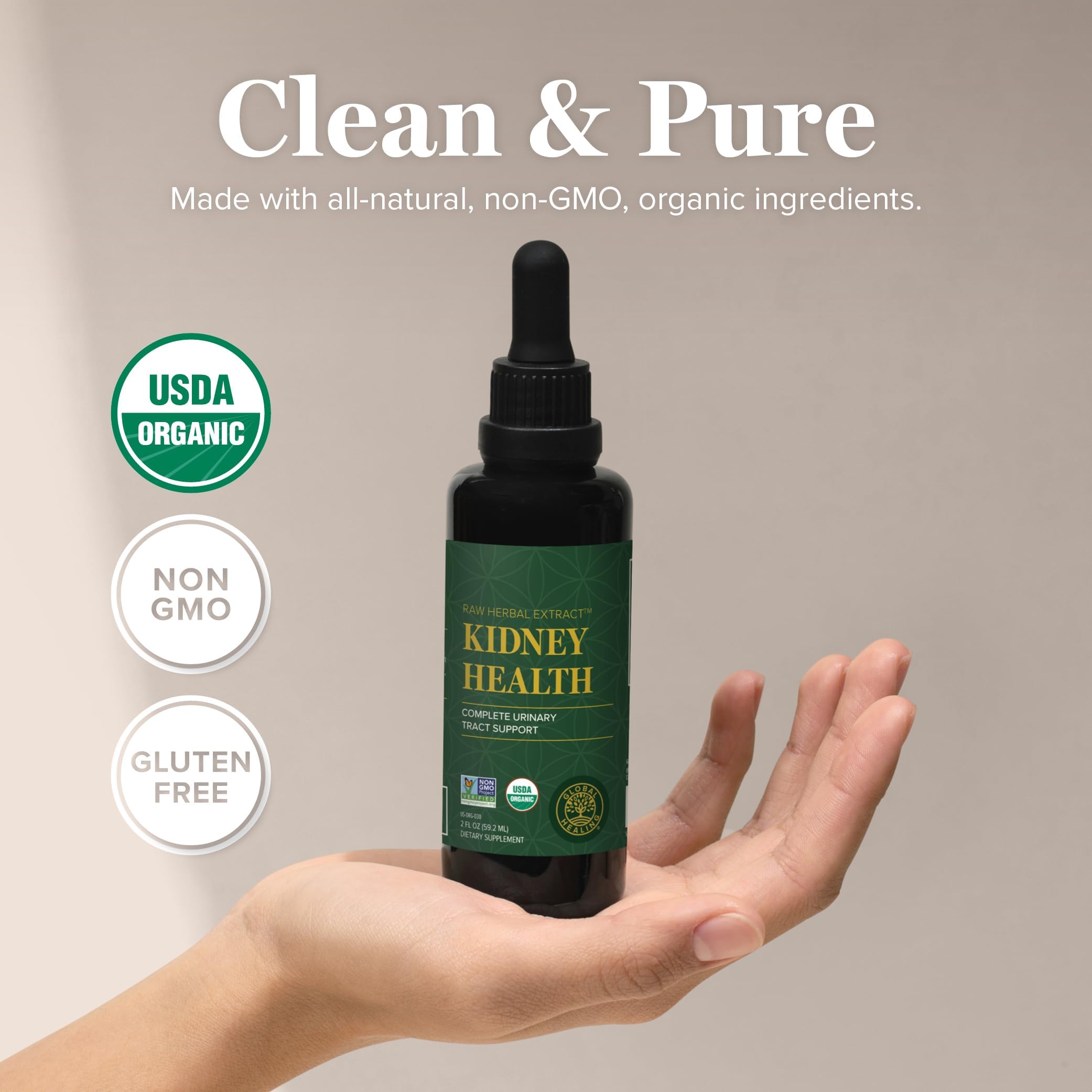Global Healing Center urinary tract support formula packaging detail