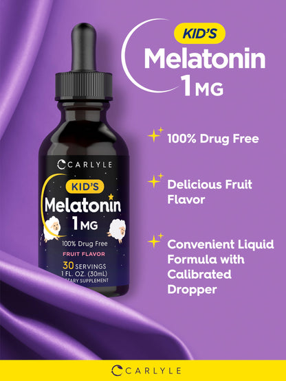 Side view of non-GMO and gluten-free Carlyle sleep drops for toddlers and kids