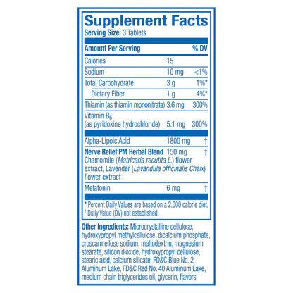 Nervive occasional nerve discomfort relief tablets box showcasing the sugar free product features