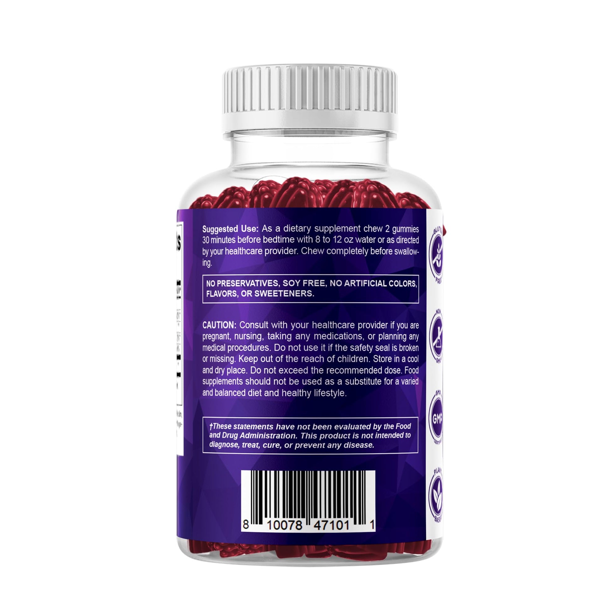 Authentic USA imported Vitamatic Melatonin 20mg chewable gummies bottle for nighttime relaxation