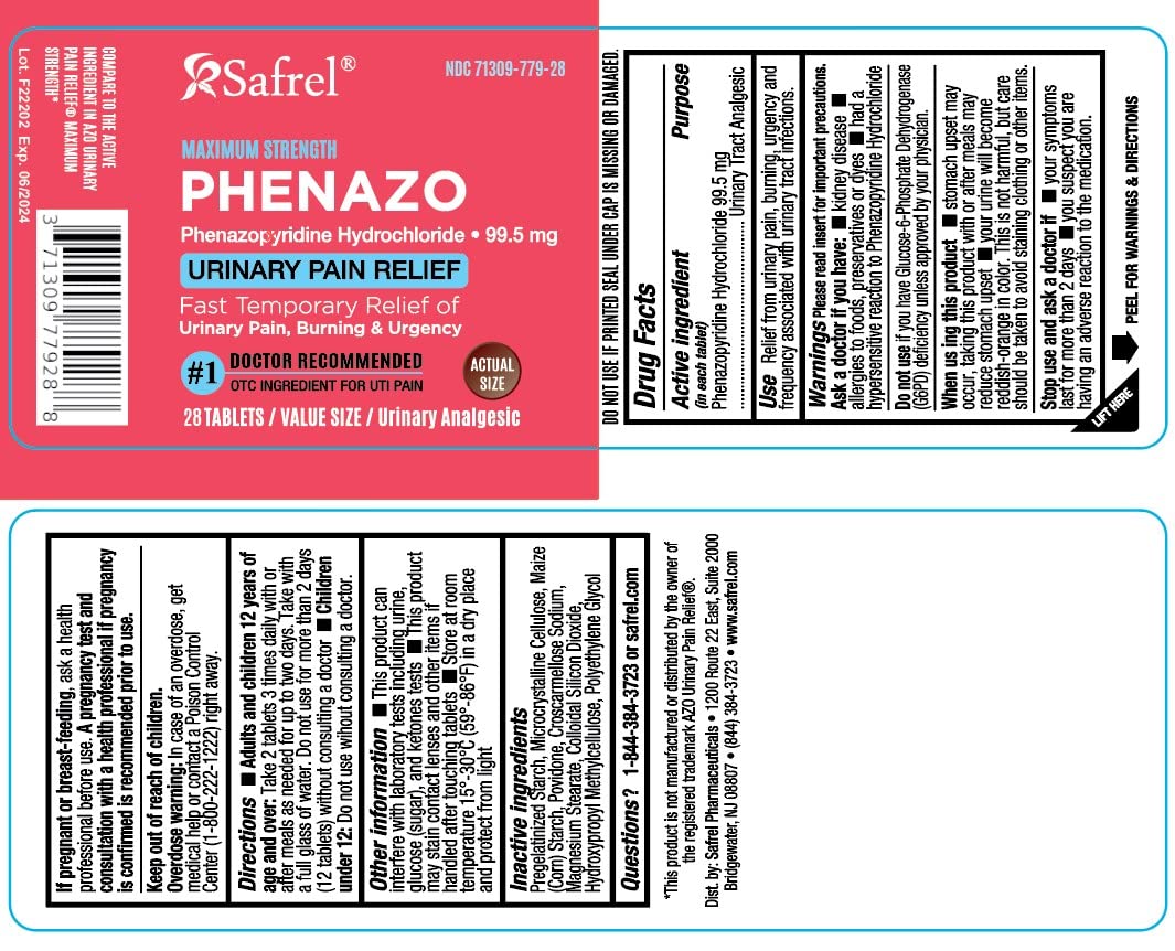 Authentic USA imported Safrel urinary tract comfort tablets box packaging view