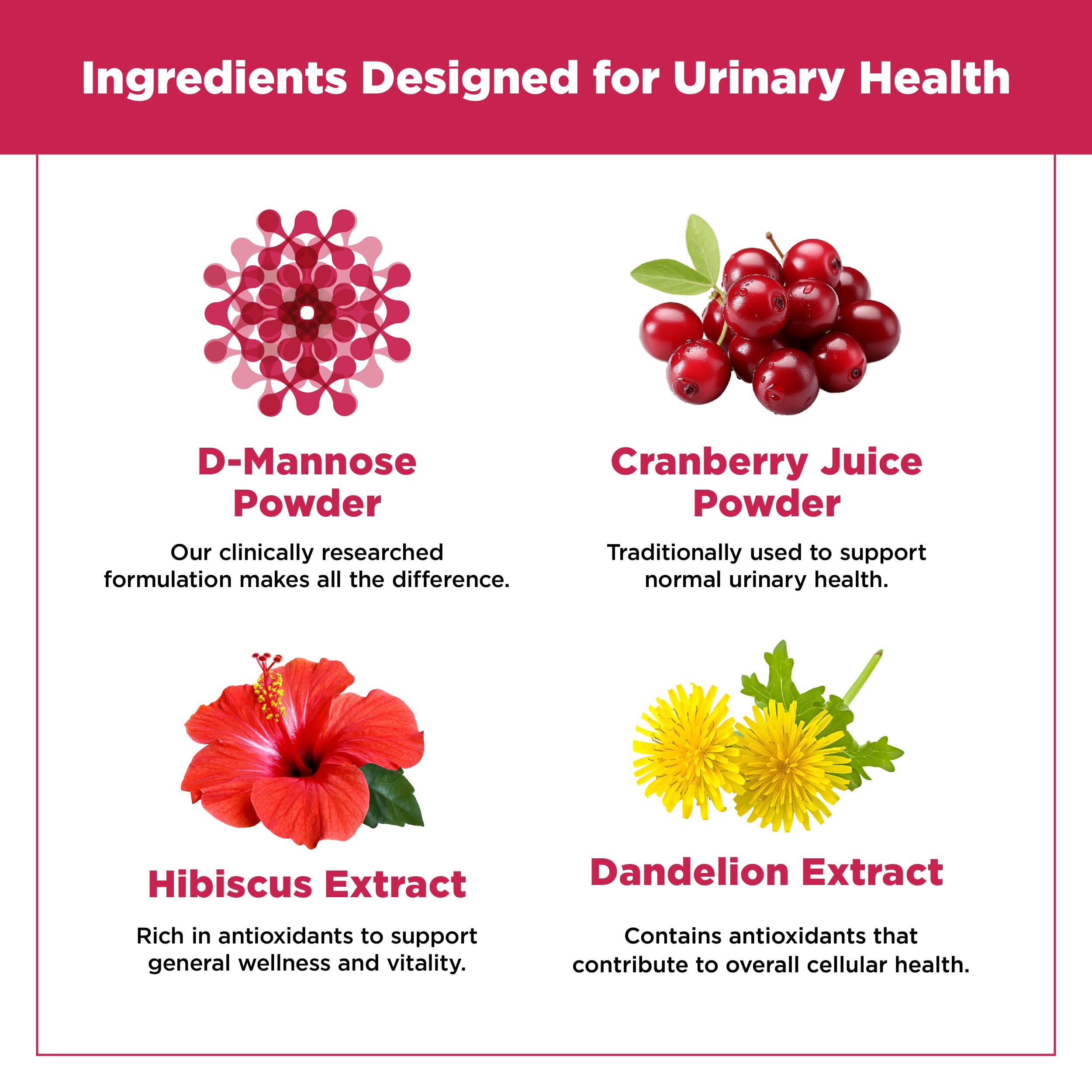 Two month supply vegan D-Mannose and cranberry capsules for kidney cleanse