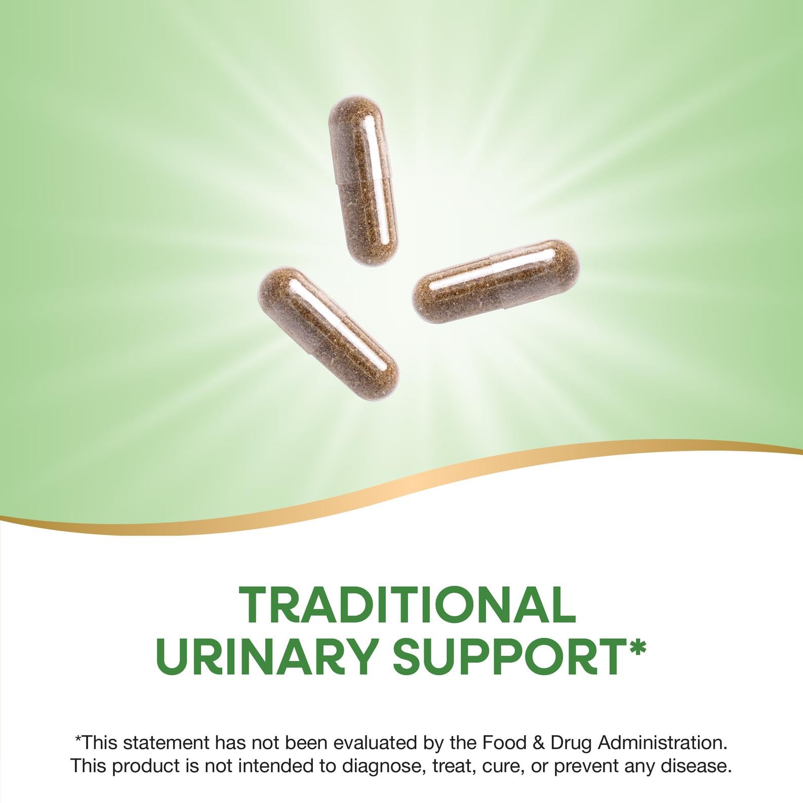 Nature's Way Uva Ursi supplement facts panel showing 1110mg serving size ingredients