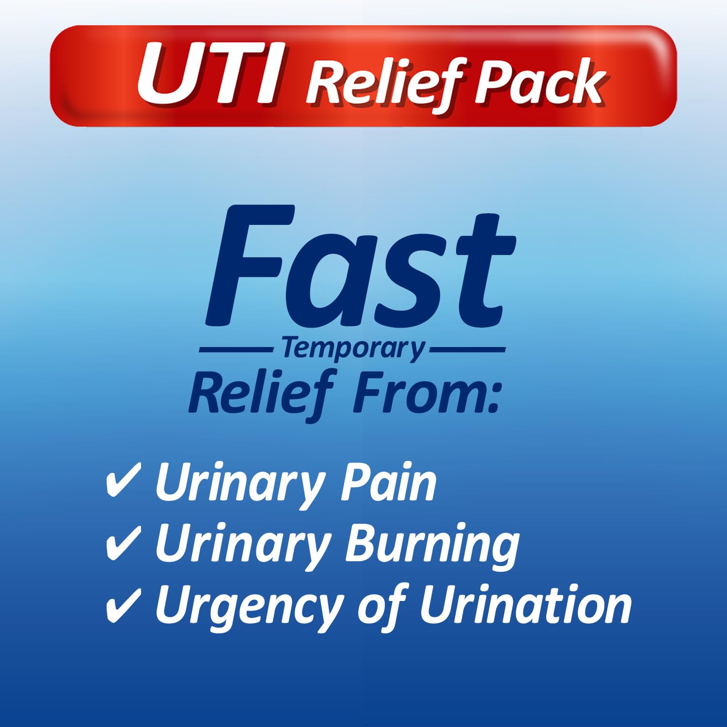 Uristat urinary discomfort solution kit containing home infection test strip and pain relievers