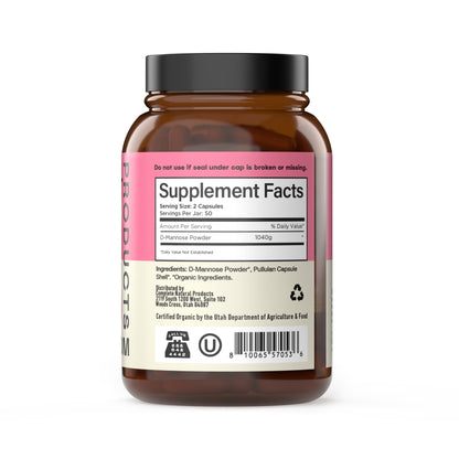 Complete Natural Products urinary tract support capsules ingredient list and supplement facts label