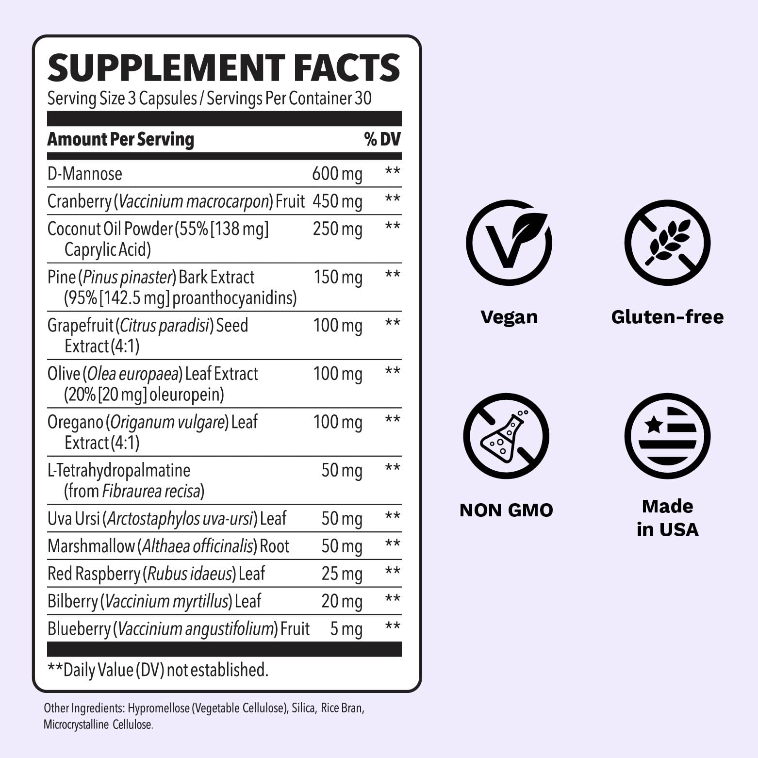 Authentic USA imported LifeSeasons Urinari-X bottle showcasing anti adhesion botanical formula