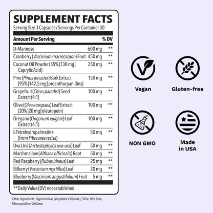 Authentic USA imported LifeSeasons Urinari-X bottle showcasing anti adhesion botanical formula