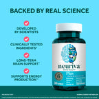 Nutritional breakdown and vitamin content featured on Neuriva Plus bottle label