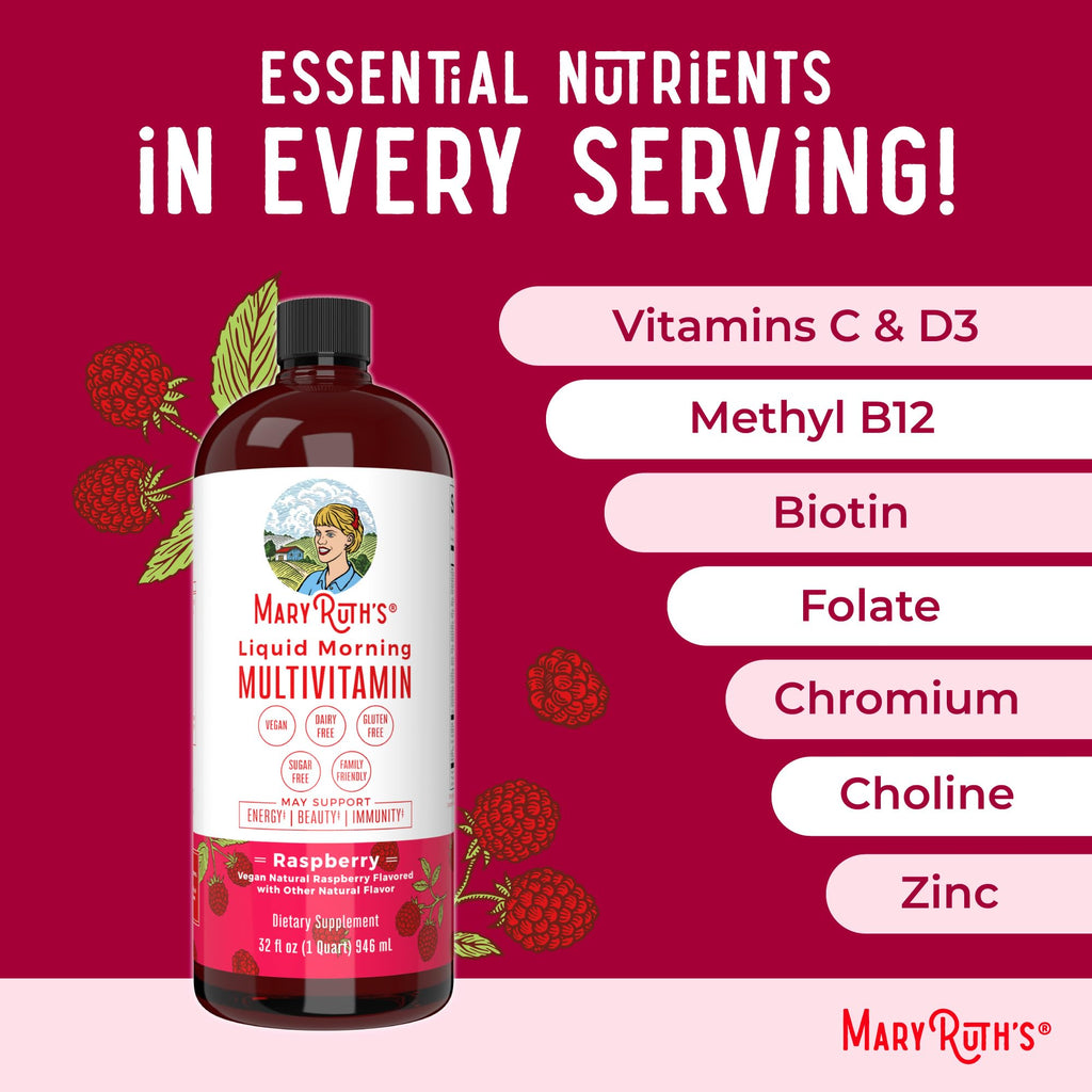 MaryRuth Organics Liquid Morning Multivitamin bottle cap and dropper detail