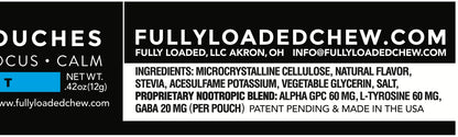 Top view of Fully Loaded Alpha Nootropic Mint individual pouch