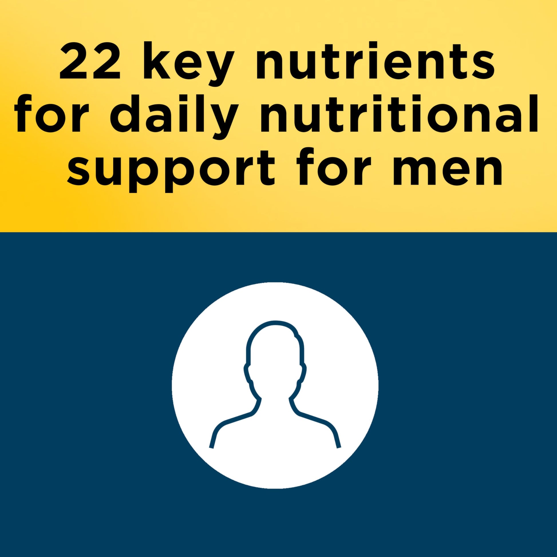 Nature Made imported men's vitamins and minerals 90 day supply packaging highlighting immune and muscle support