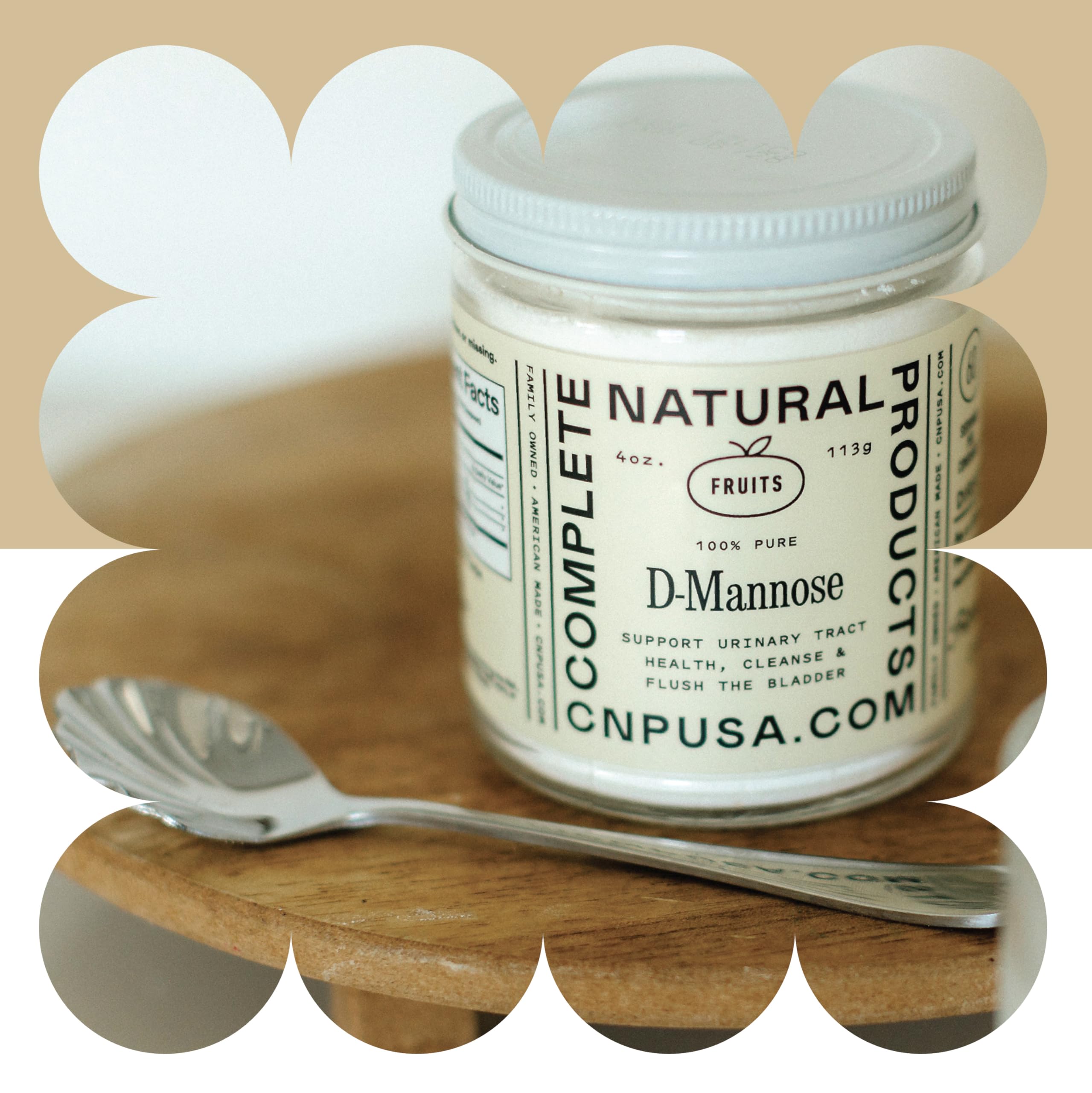 Authentic USA imported D-Mannose bladder support supplement jar layout
