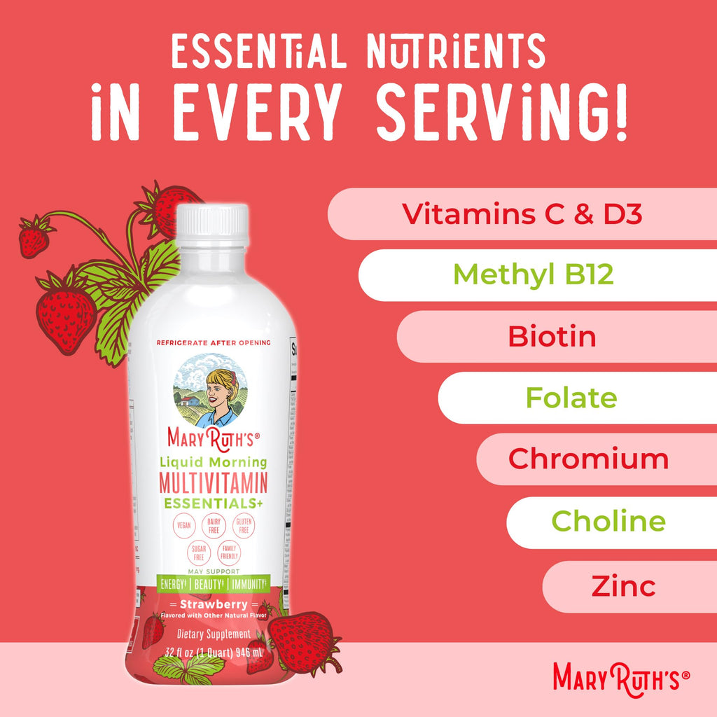 Maryruth Organics Liquid Morning Multivitamin cup pour demonstration