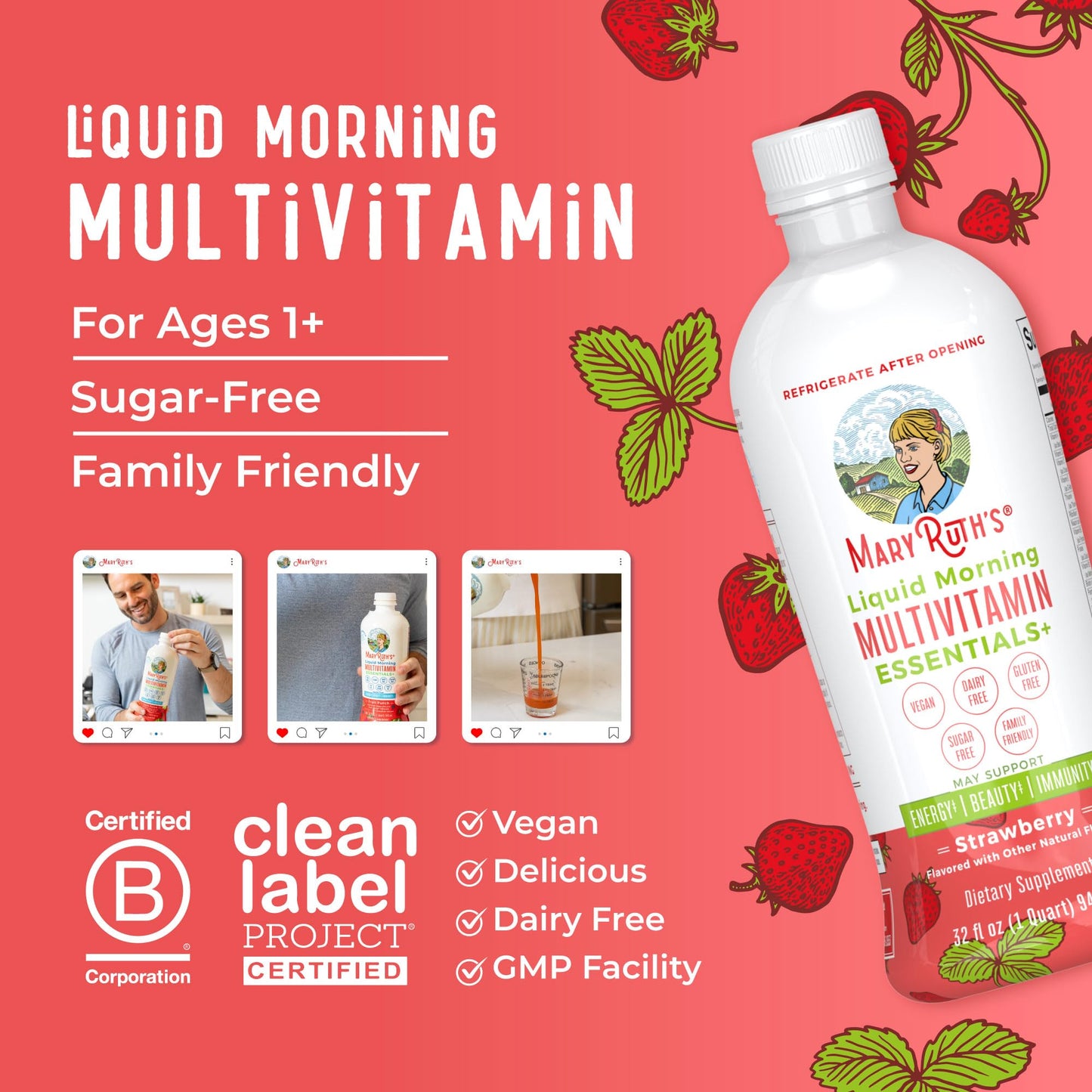 Serving size detail for MaryRuth Organics liquid vitamin