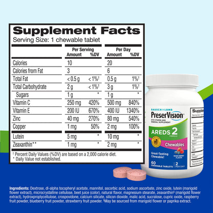 PreserVision Areds 2 chewable tablets for eye health