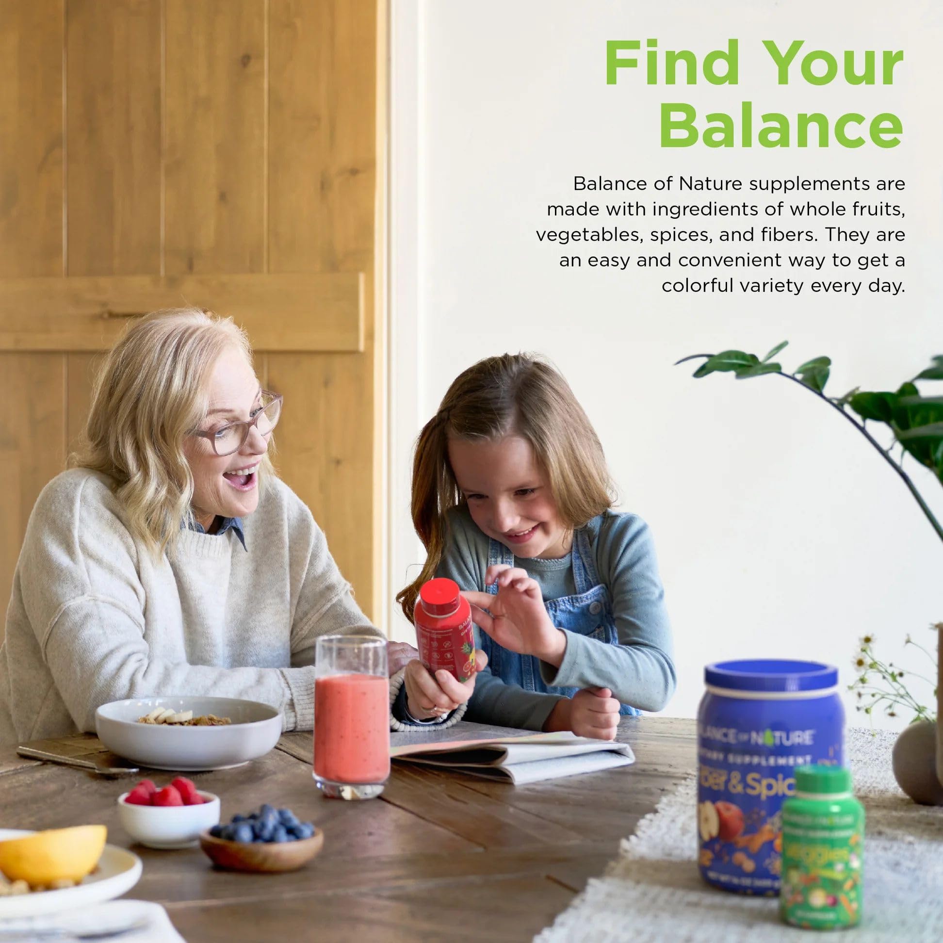 Balance of Nature supplement set for daily nutrition
