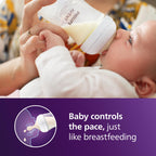 Four pack Philips Avent natural feeding bottles set
