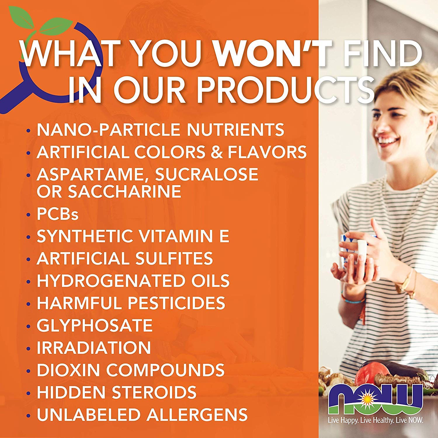 Back view of Now Foods D-Mannose 300 count bottle