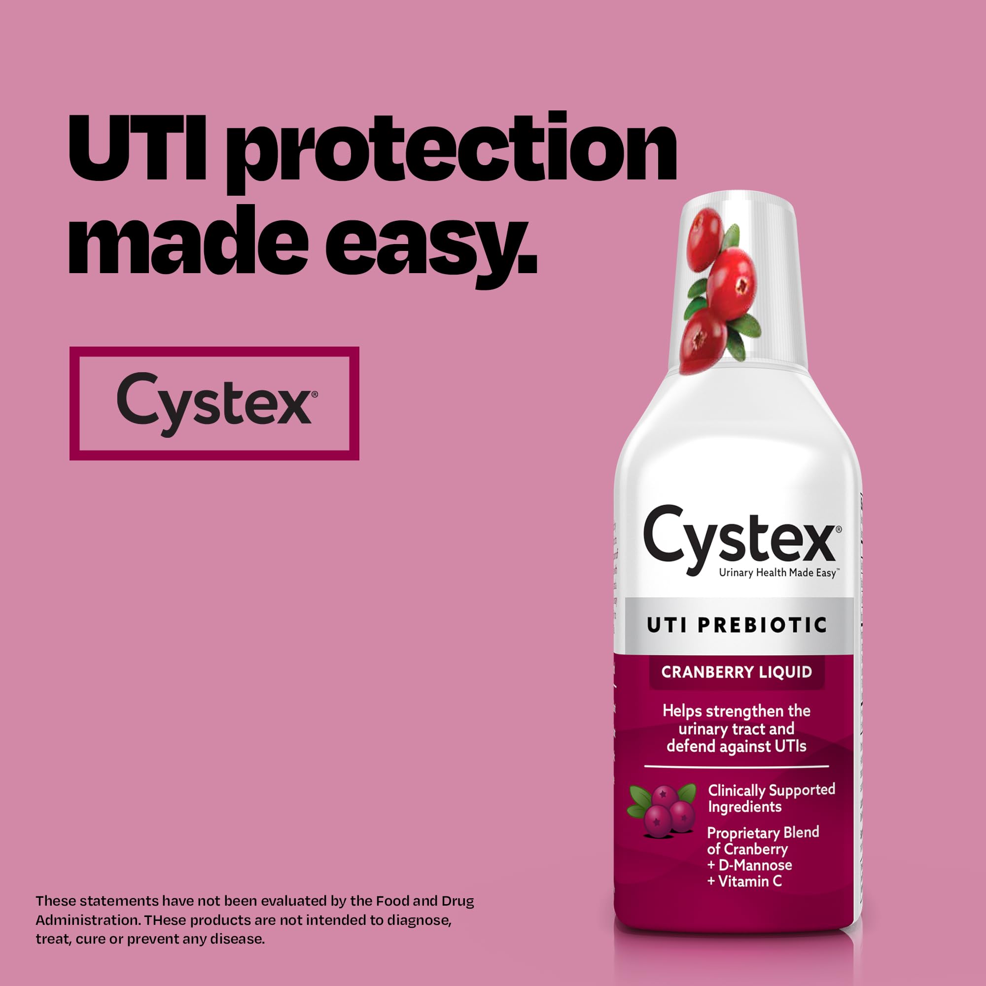 Cystex imported USA urinary health supplement bottles side by side layout