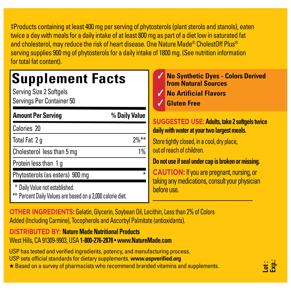 Nature Made CholestOff Plus bottle in lifestyle setting