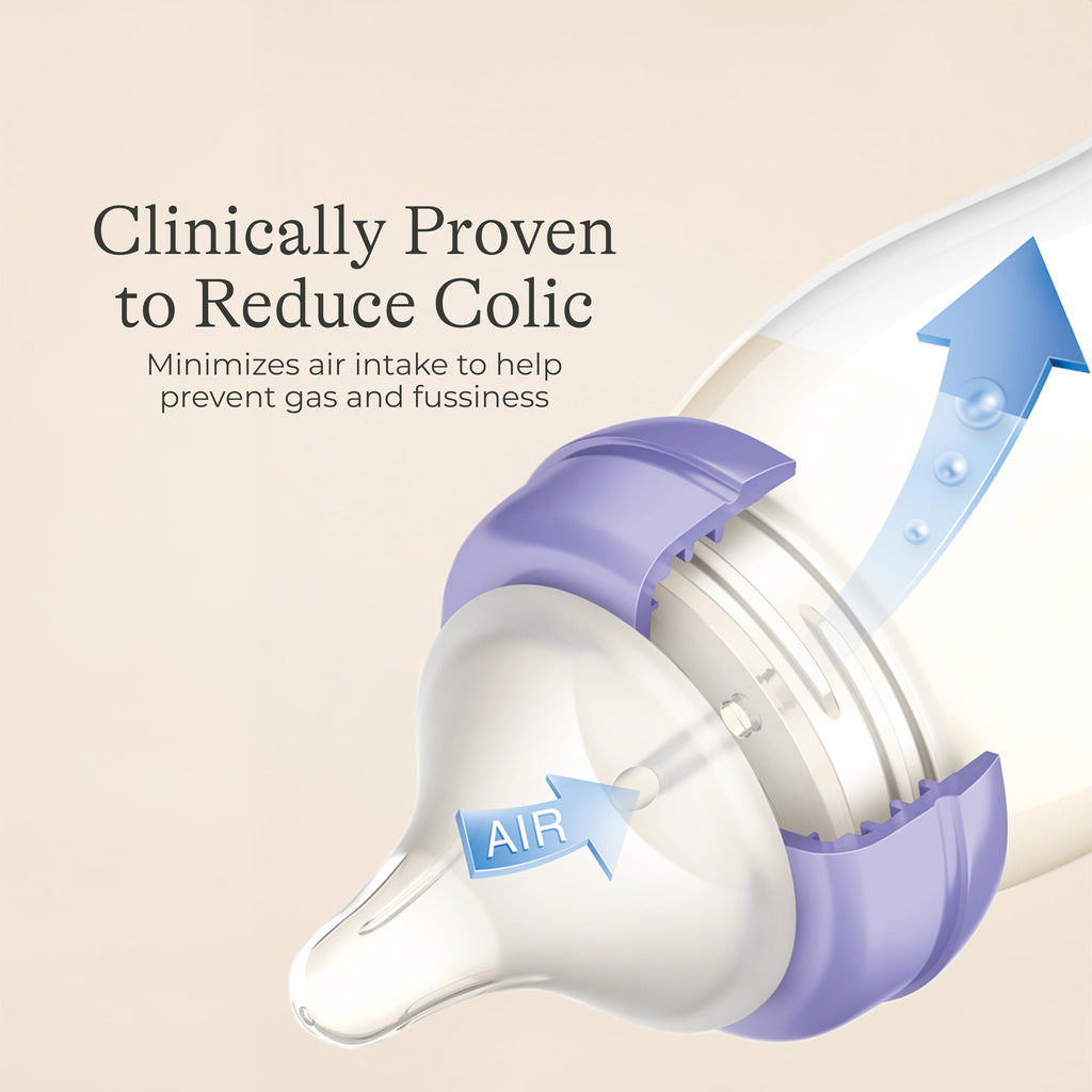 BPA-free plastic baby bottle assembly