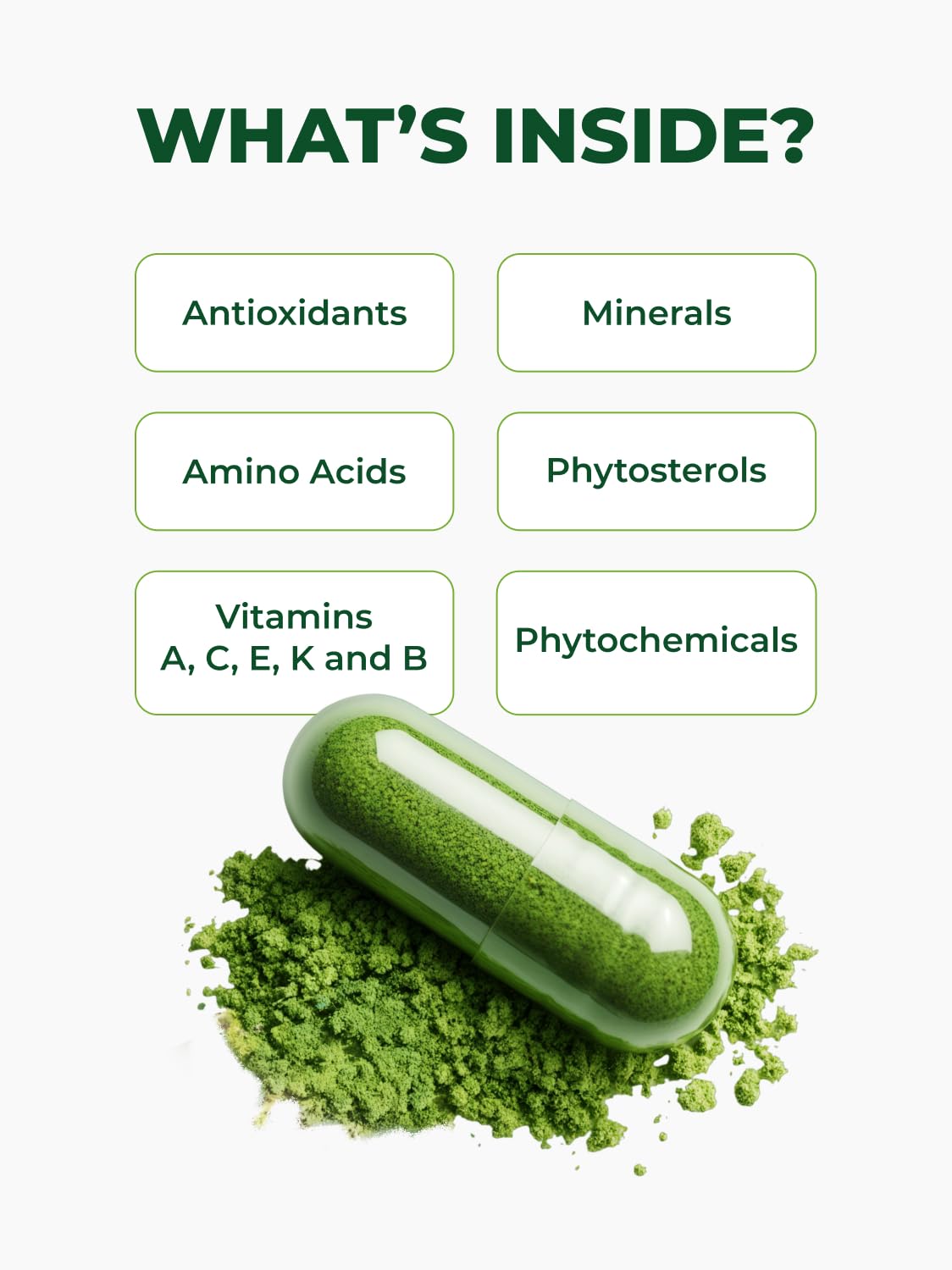 Pura Vida Moringa supplement bottle with clear text