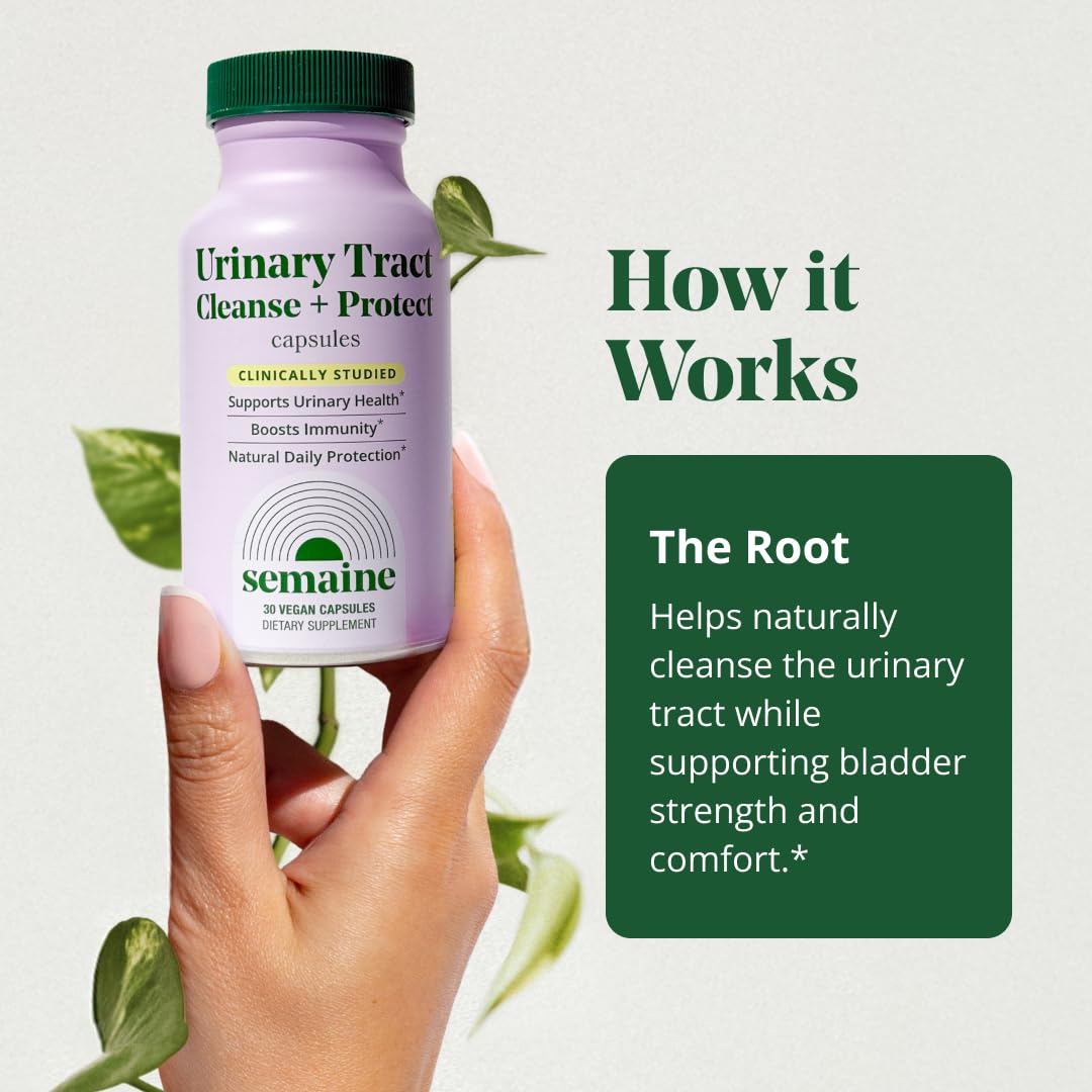 Authentic Semaine capsule supplement for natural urinary tract flushing and hygiene