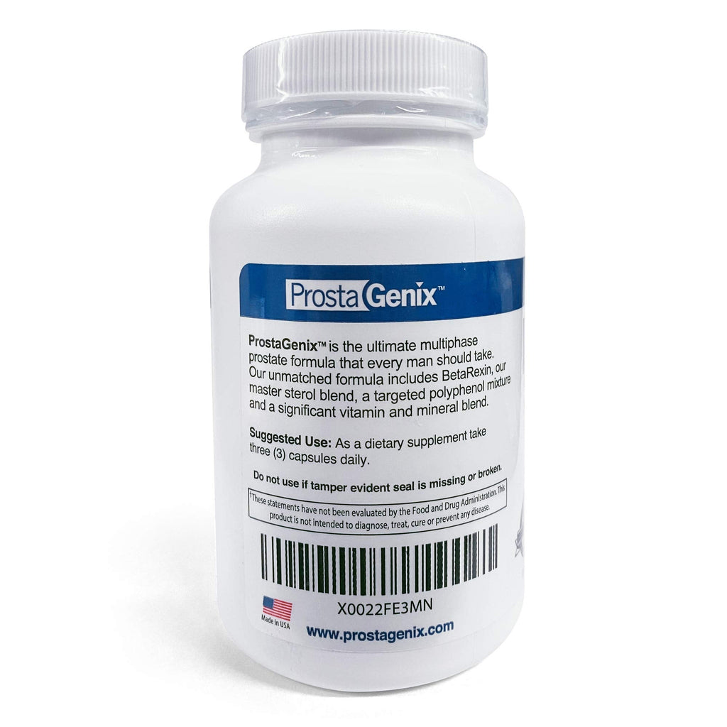 ProstaGenix 90 capsules bottle supplement facts label display