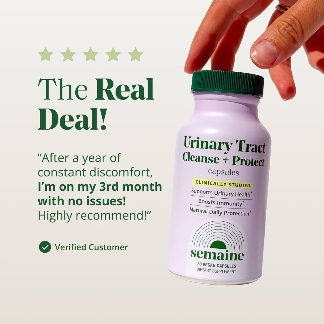 Premium imported Semaine bladder health capsules container on a clean background
