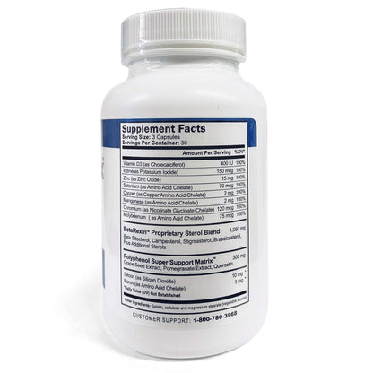 ProstaGenix dietary supplement bottle side view