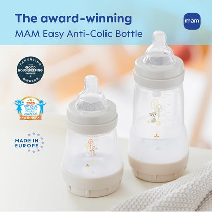 MAM anti colic bottle packaging showing genuine USA import product details